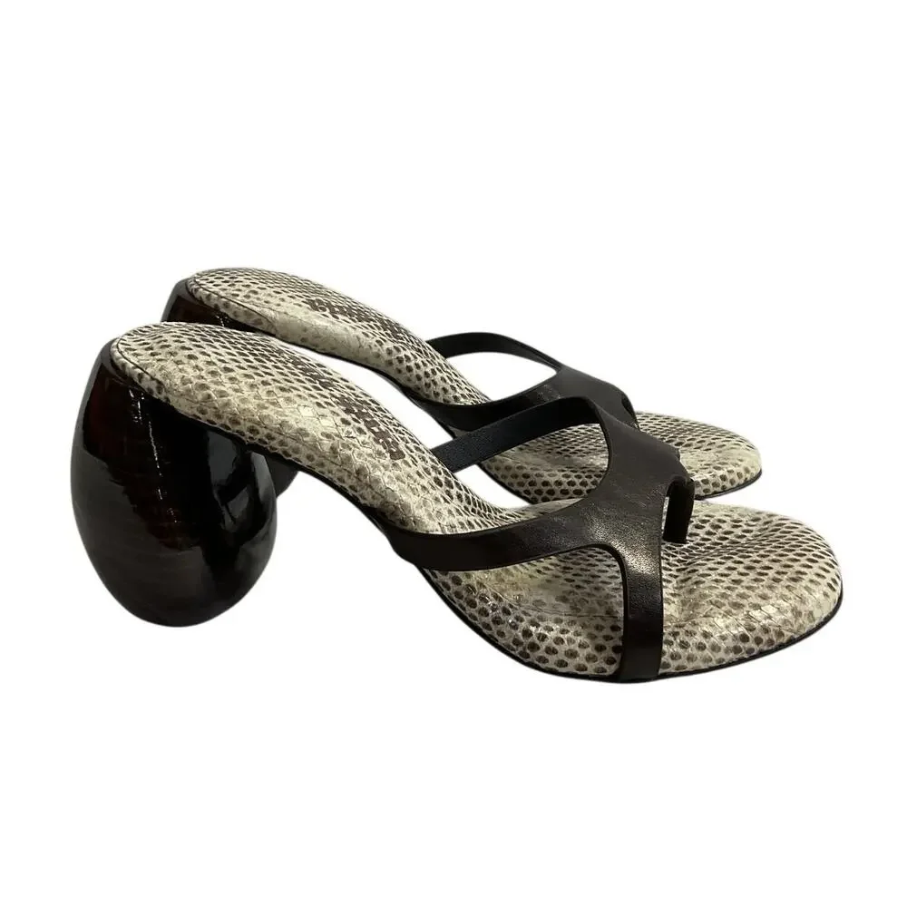 Cult Gaia Sculptural Espresso Rory Heels  Size 36.5 EU / 6.5 US - Picture 3 of 5